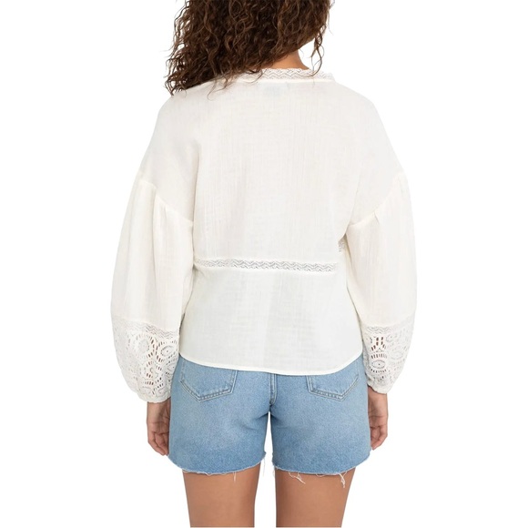 NWT Sanctuary Heirloom Gauze with Lace Popover Top - Picture 2 of 8